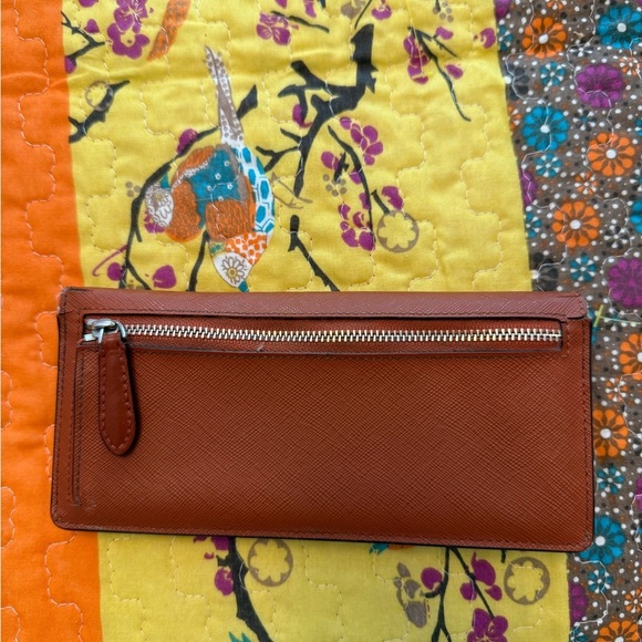 Tumi Snap Flap Travel Card Holder Wallet Burnt Orange - Picture 6 of 6